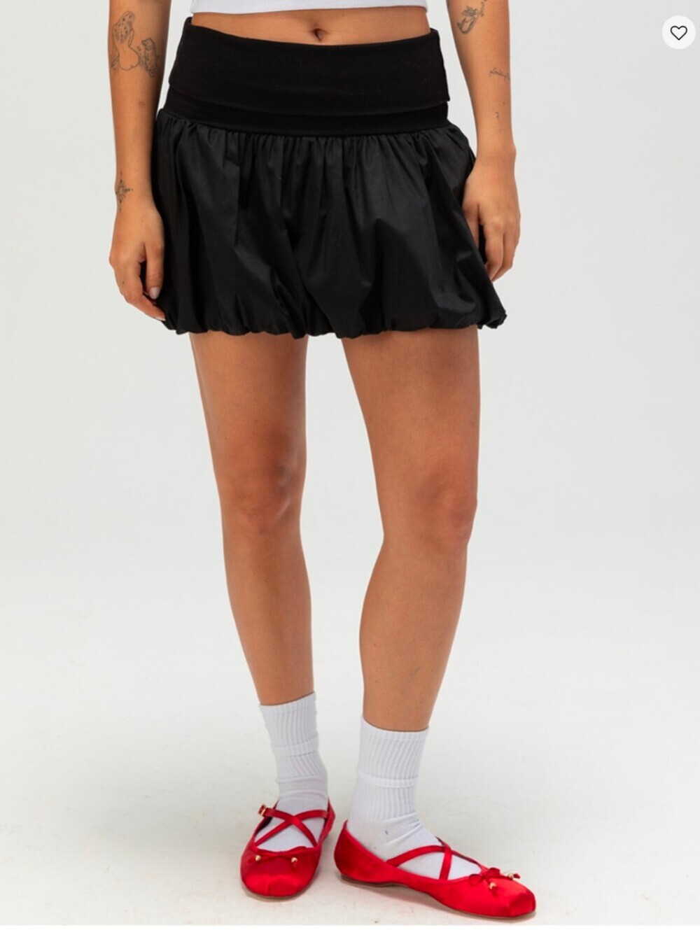 RSQ Black Bubble Mini Skirt with Ruched Waistband NWOT